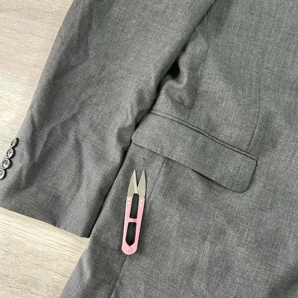 Jos. A. Bank Blazer Mens 42L Gray Classic Collection Wool 2‎ Button Sport Coat